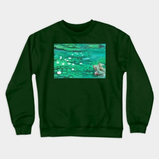 Lily Pad Study at Plover Lake Crewneck Sweatshirt